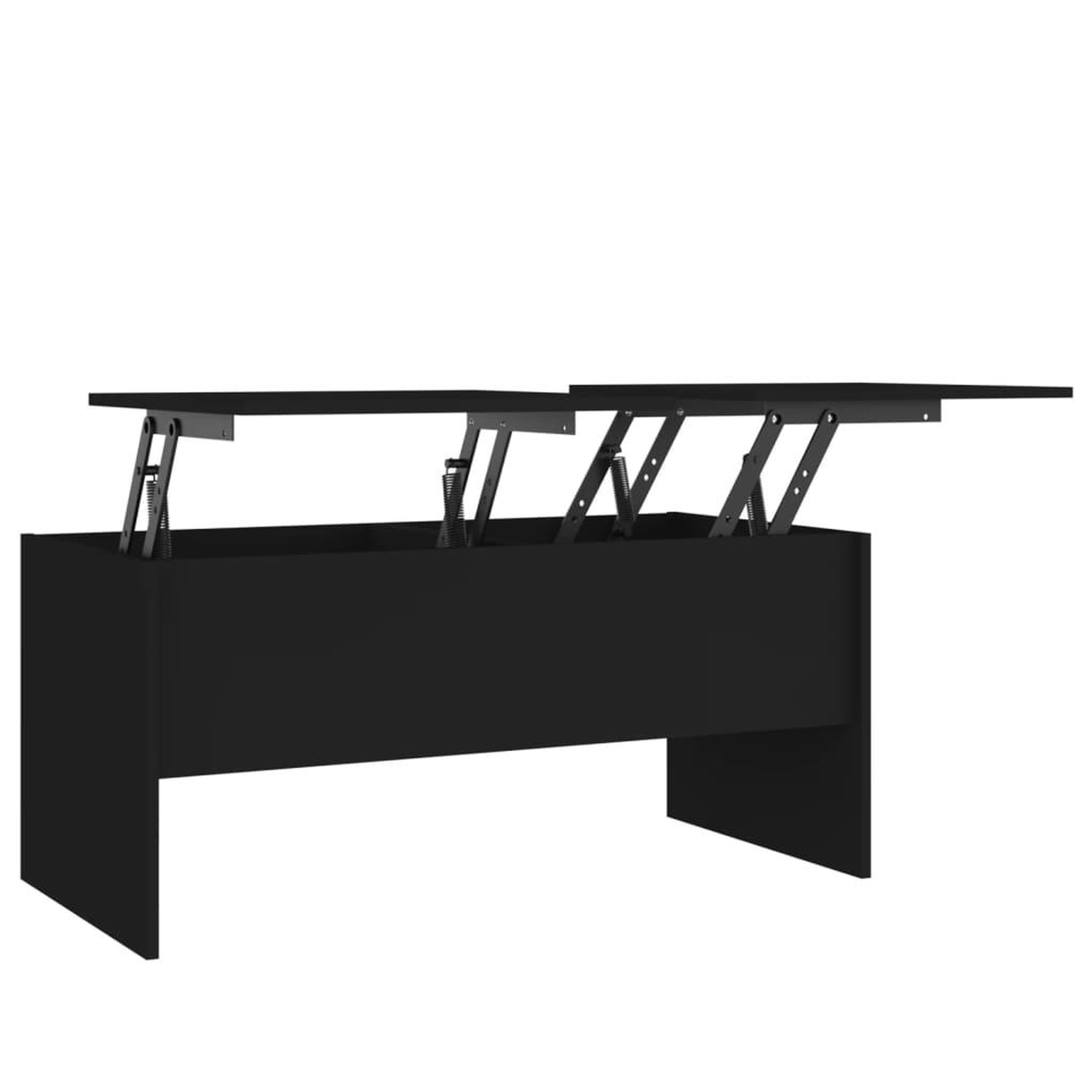 Voir la diapositive 2 : VIDAXL Table basse noir 102x50,5x46,5 cm bois d'ingenierie