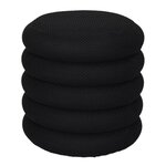 The Home Deco Factory Pouf de rangement maille nid d'abeille ATOME - Noir