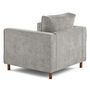 Voir la diapositive 5 : LISA DESIGN Jake - fauteuil en tissu velours relief - pieds en bois foncé