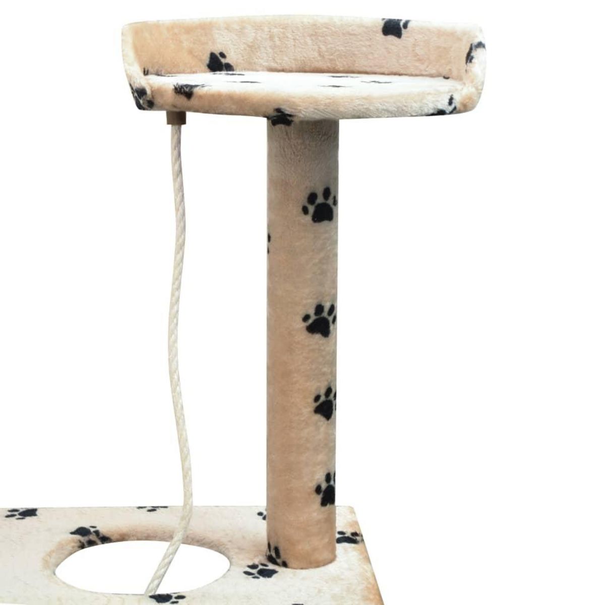 VIDAXL Arbre a chat et griffoir Sisal 150 cm Empreintes de pattes Beige