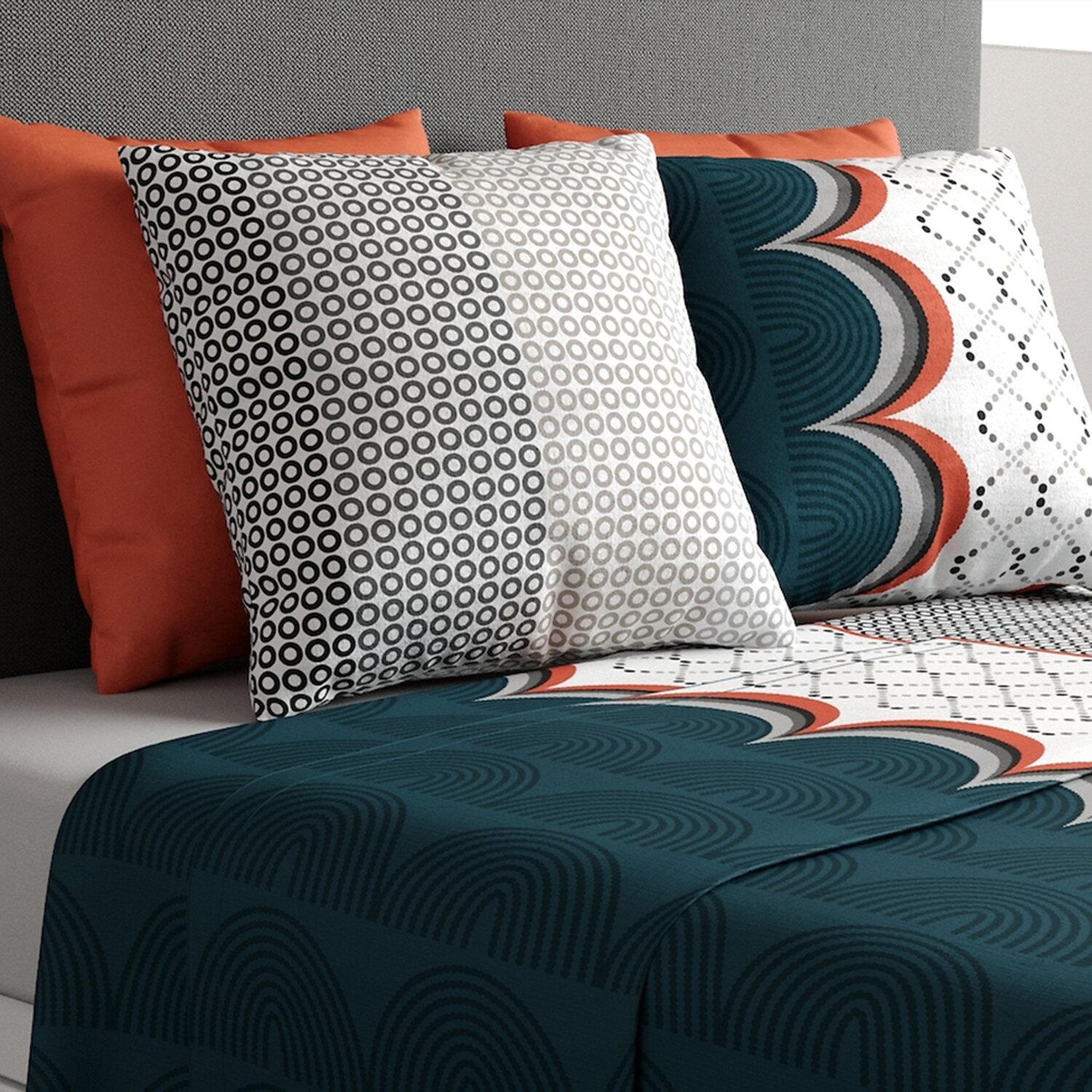 Voir la diapositive 1 : ATELIER DU COTON Parure de drap 100% coton 57fils antan