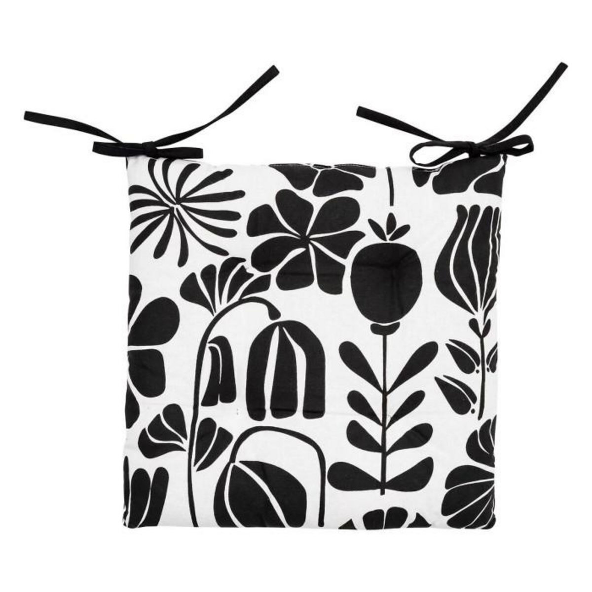 ATMOSPHERA Galette de Chaise  Twisted Lime  38x38cm Noir & Blanc