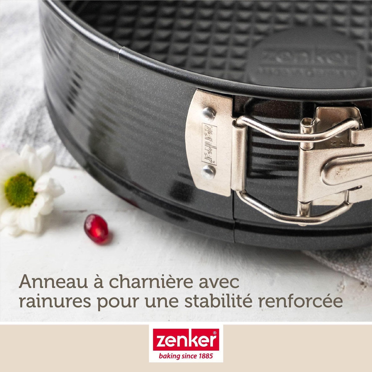ZENKER Moule à manqué à charnière 24 cm Zenker PerfectBack+