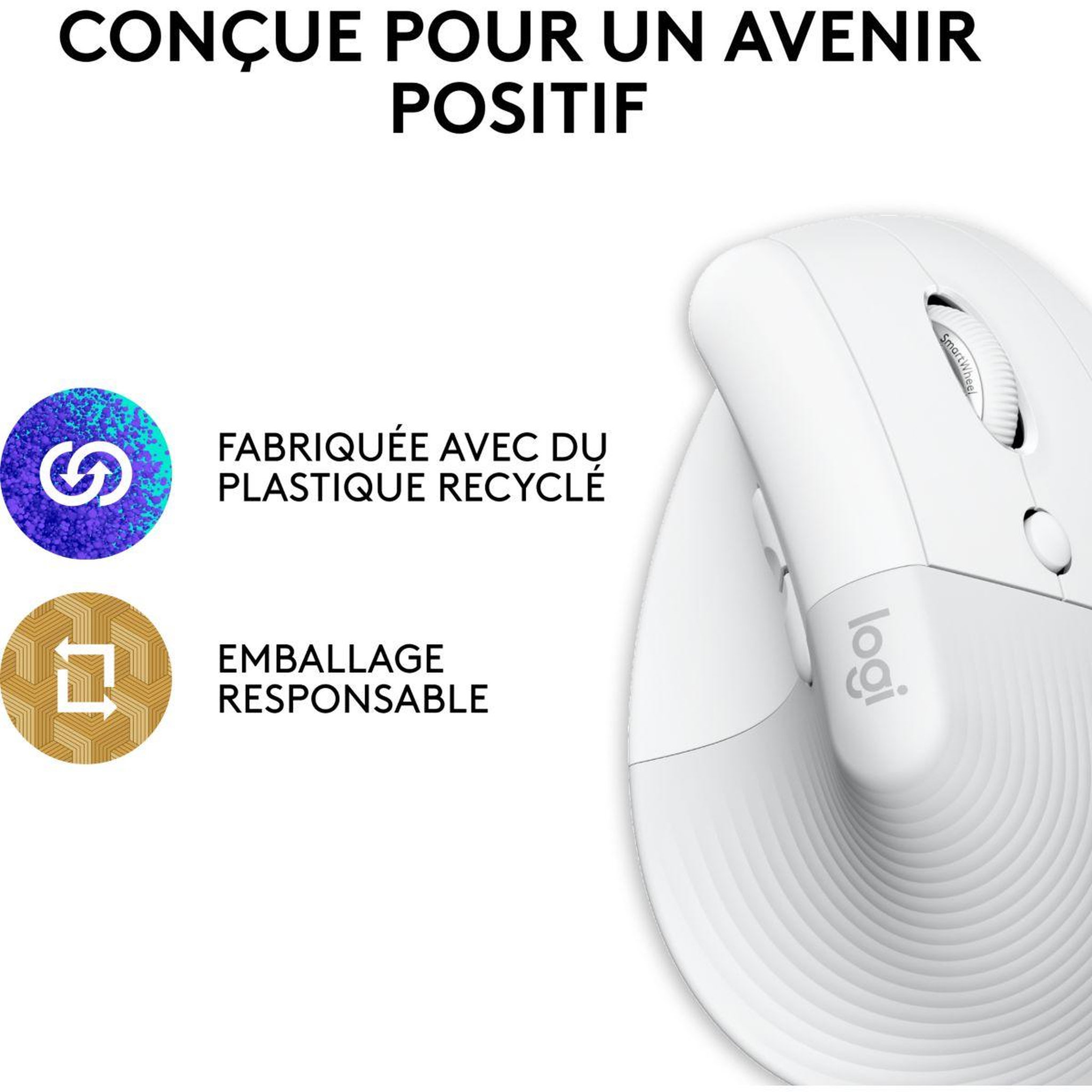 Voir la diapositive 5 : Logitech Souris sans fil Lift pour Mac Ergonomique