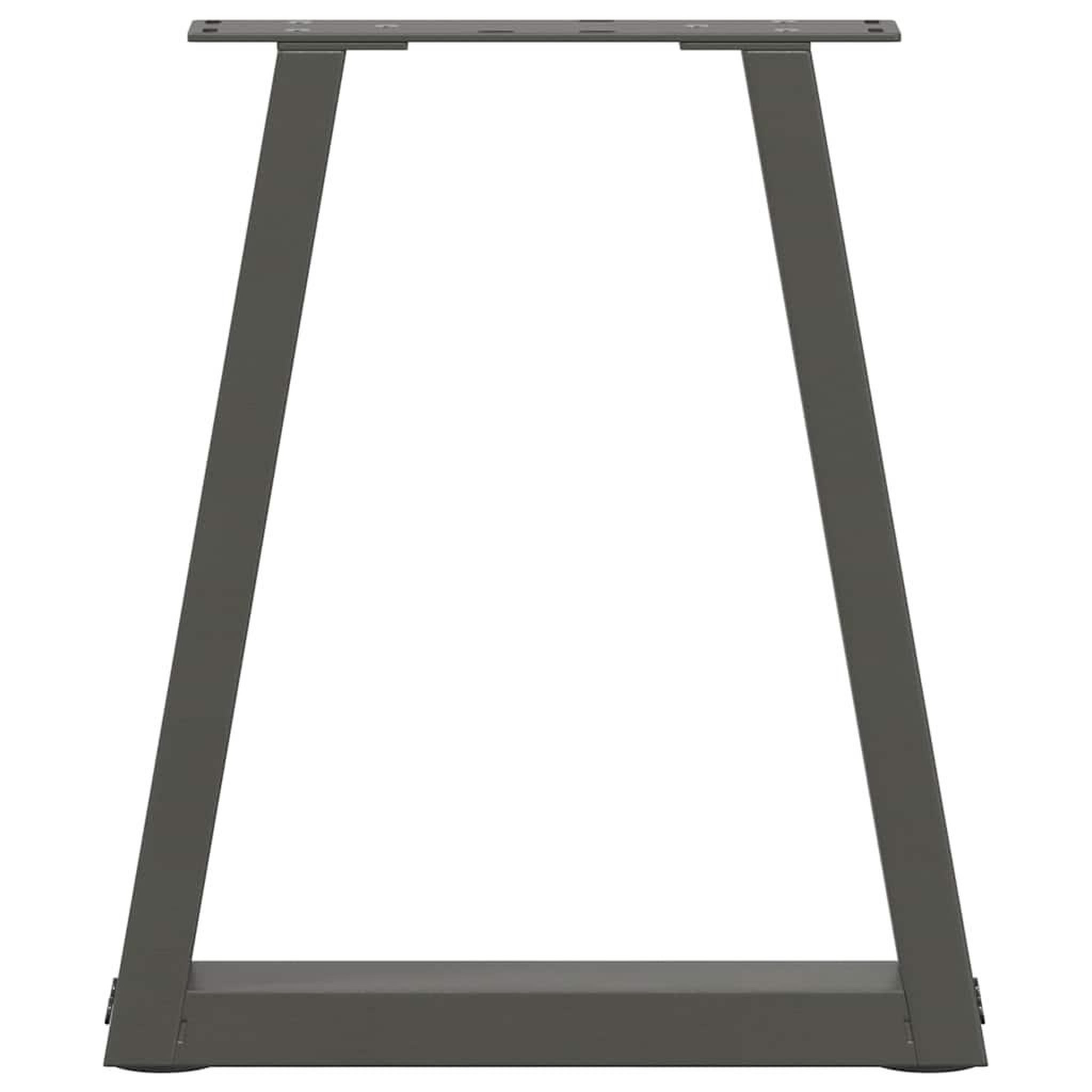 Voir la diapositive 5 : VIDAXL Pieds de table a manger en forme de V 2 pcs anthracite acier