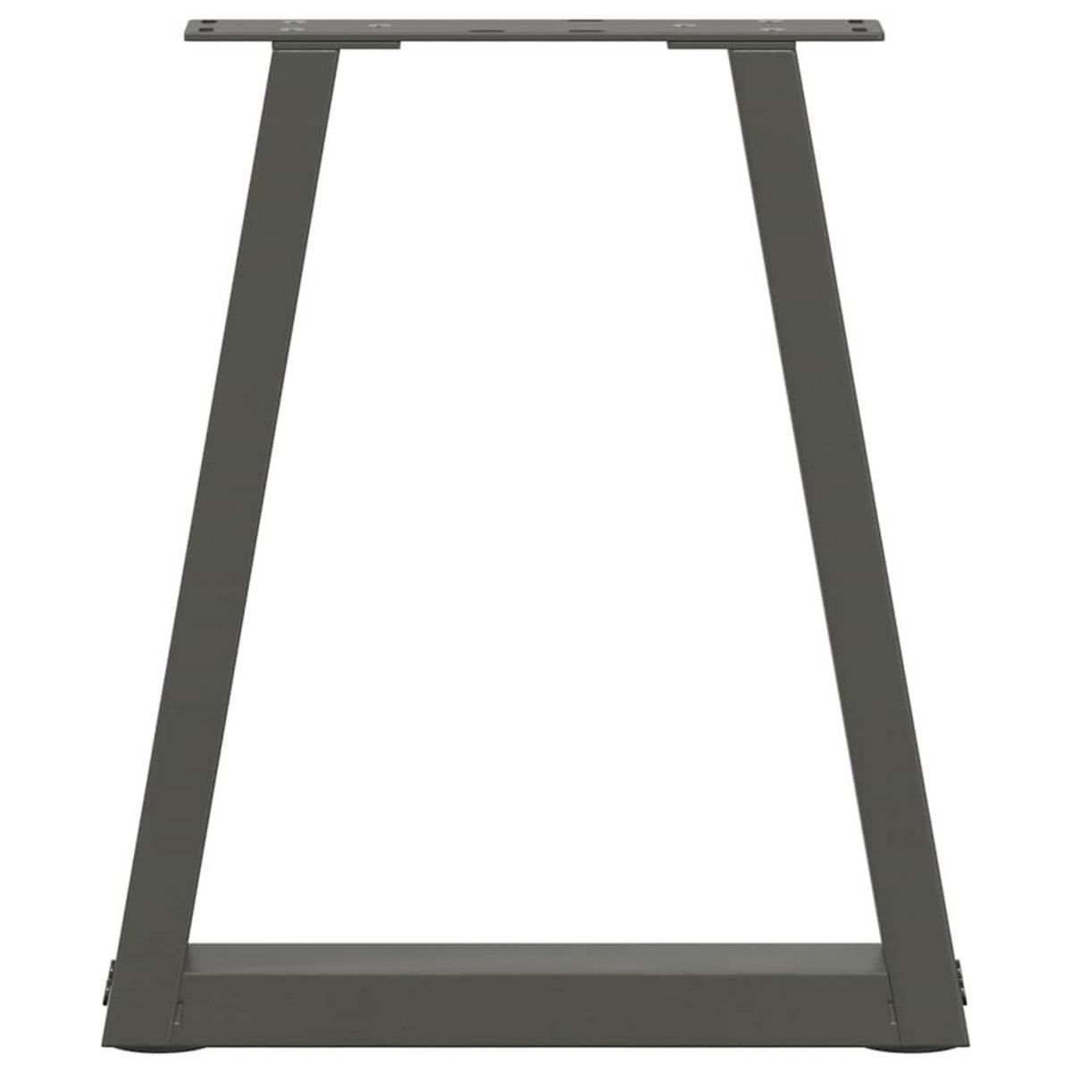 VIDAXL Pieds de table a manger en forme de V 2 pcs anthracite acier
