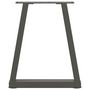 Voir la diapositive 5 : VIDAXL Pieds de table a manger en forme de V 2 pcs anthracite acier