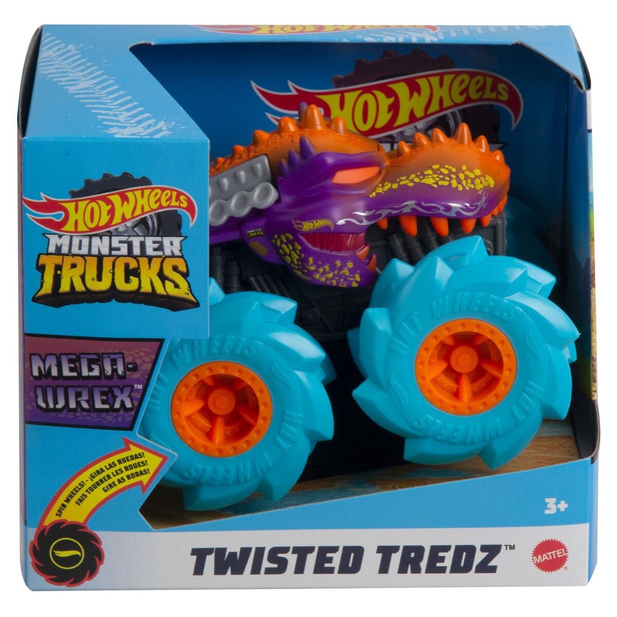 MATTEL Hot Wheels - Véhicule Monster Trucks 1/43 - Mega Wrex orange