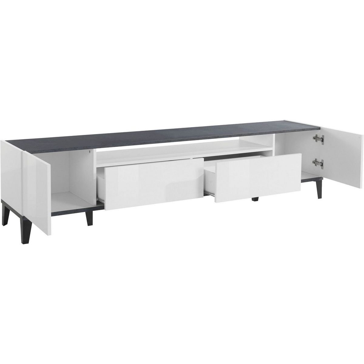 Meuble TV moderne 1 porte 1 tiroir L200cm BARI