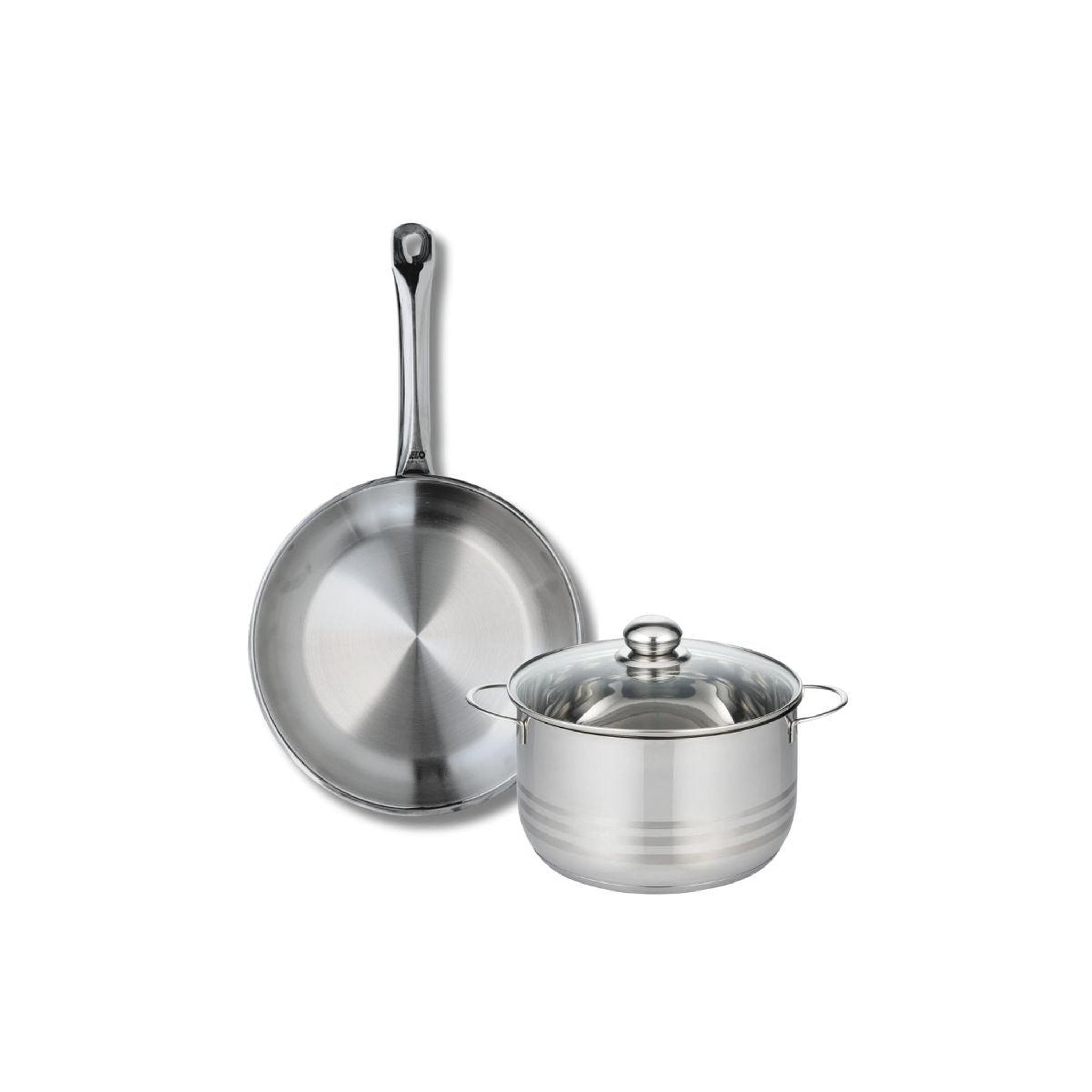 ELO Ensemble de 1 poêle de cuisson 28 cm et 1 faitout 20 cm elo profi brillant