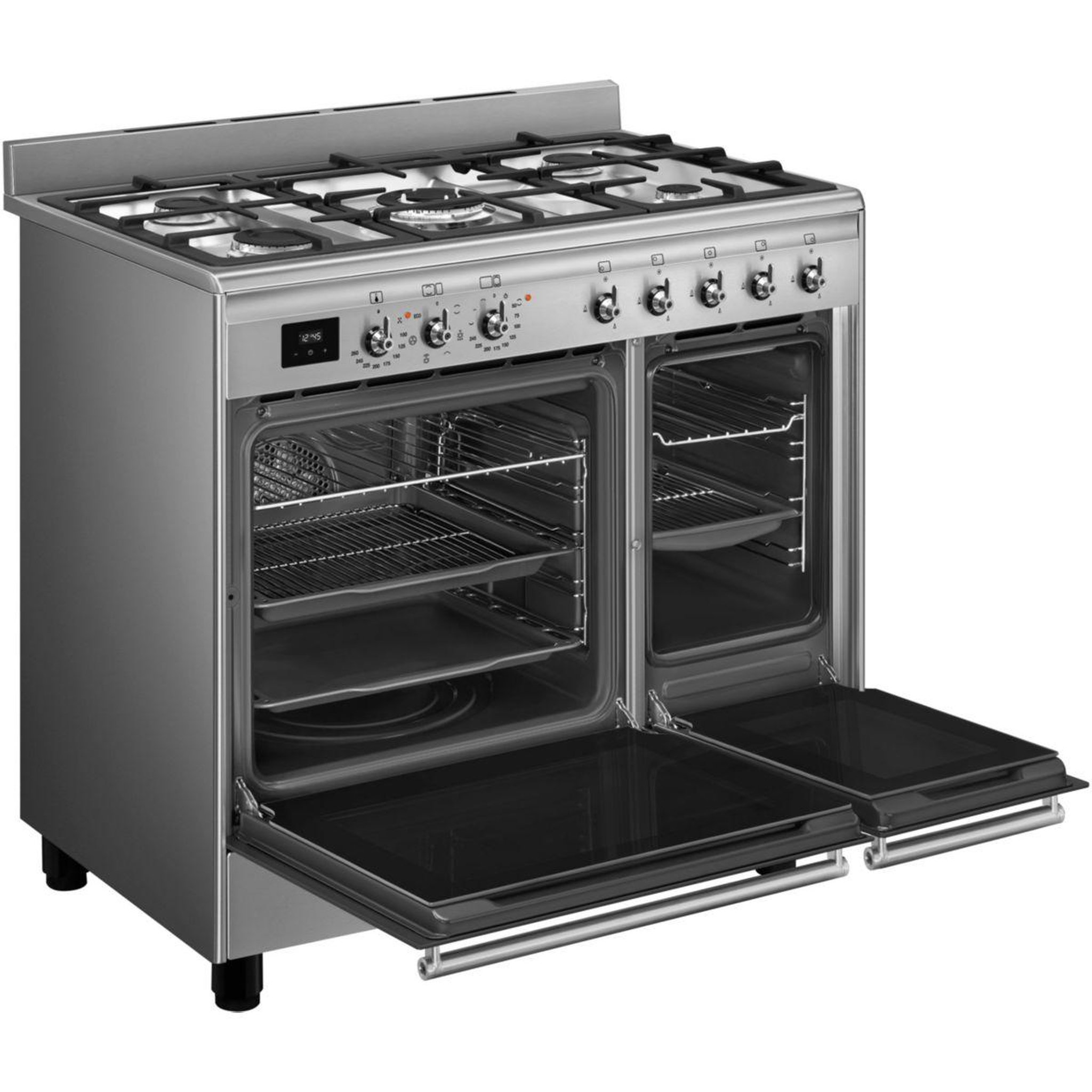 Voir la diapositive 5 : SMEG Piano de cuisson gaz cx92gm