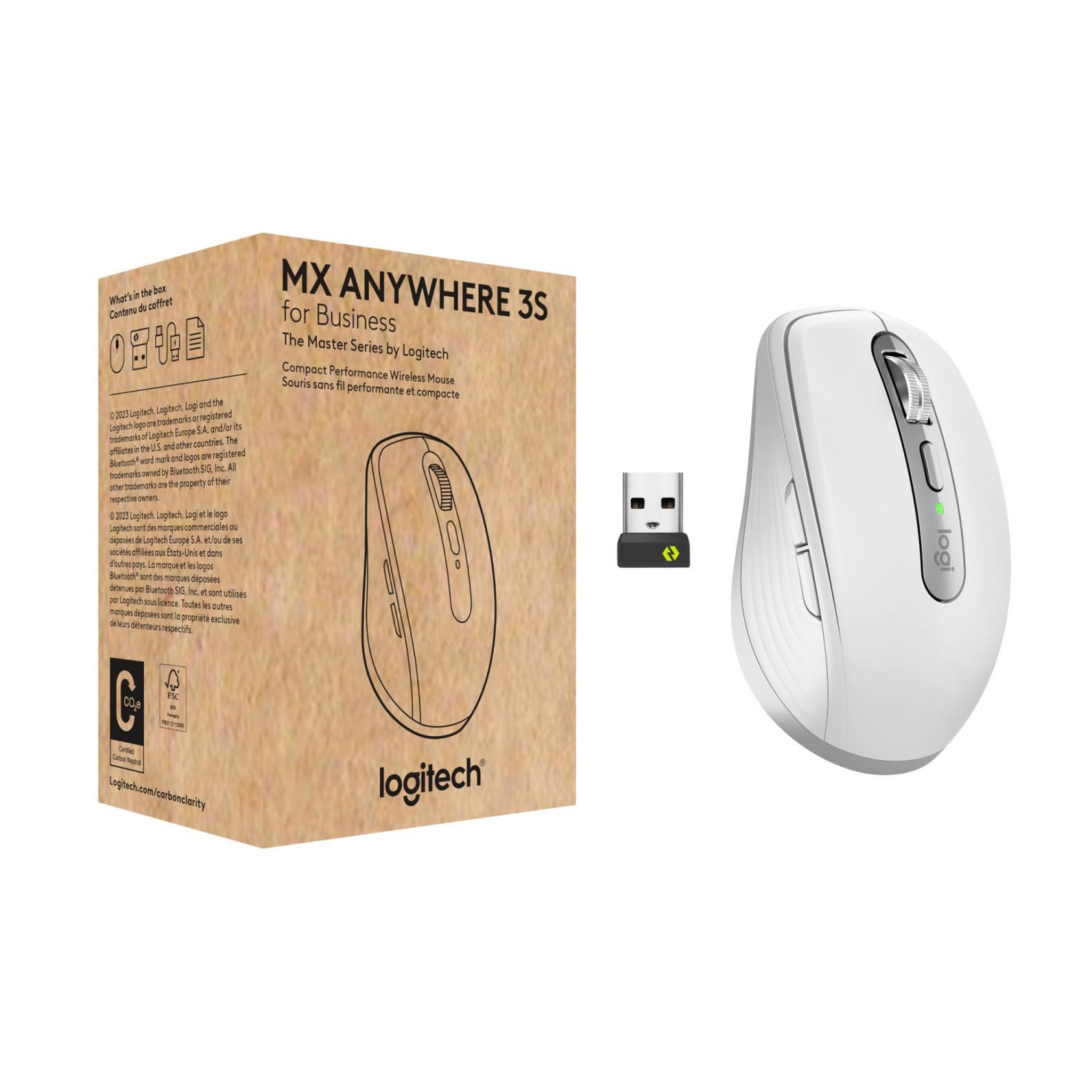 Voir la diapositive 2 : Logitech Logitech MX Anywhere 3S for Business souris Bureau Droitier RF sans fil + Bluetooth Laser 8000 DPI