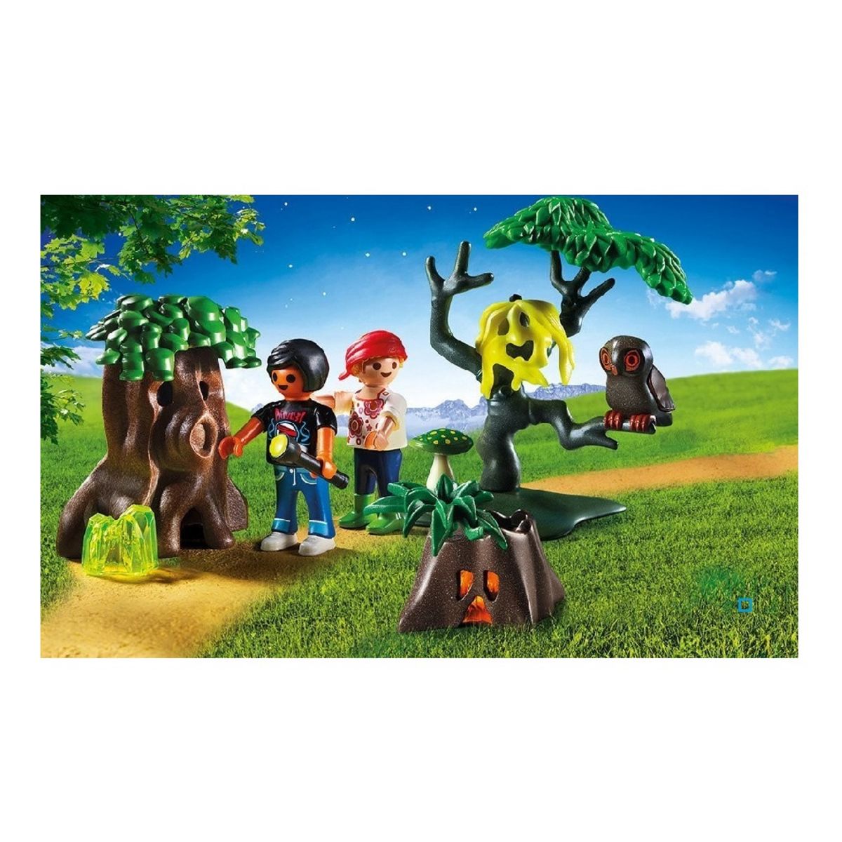 PLAYMOBIL 6891 - Enfants avec végétation et lampe torche 