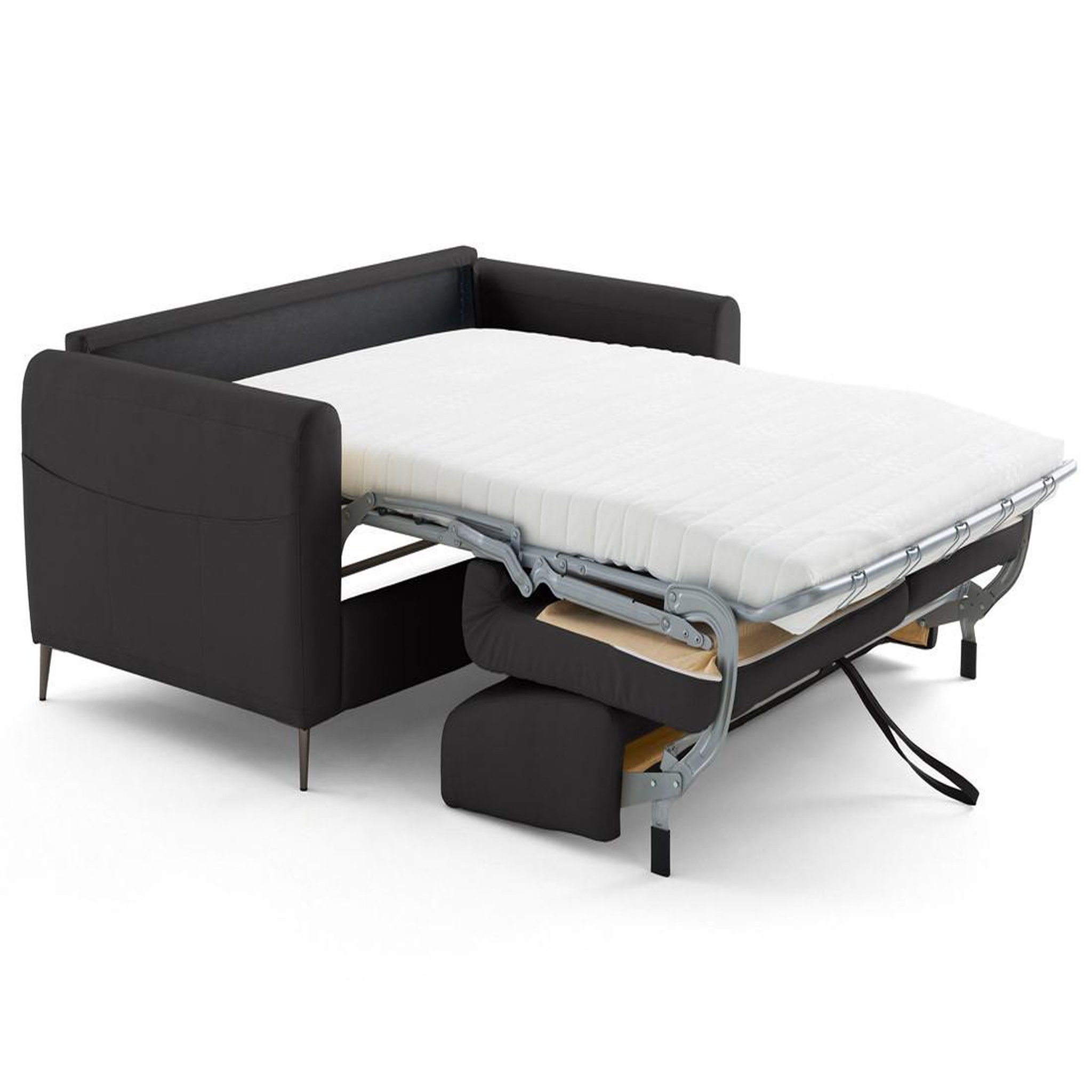 Voir la diapositive 3 : LISA DESIGN Owen - canapé 3 places convertible express couchage quotidien 140 cm matelas 12 cm en simili