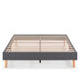 Voir la diapositive 3 : VS VENTA-STOCK Sommier tapissier Aura + tête de lit 160x200 cm Gris Foncé, hauteur 30 cm