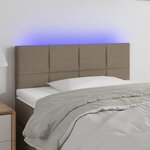 VIDAXL Tete de lit a LED Taupe 90x5x78/88 cm Tissu