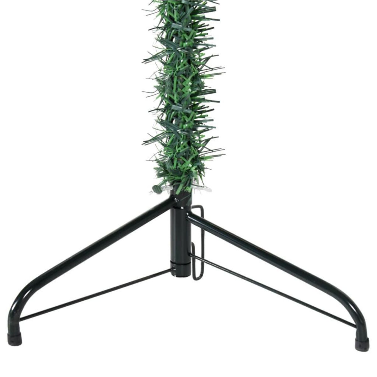 VIDAXL Demi sapin de Noël artificiel mince avec support Vert 150 cm