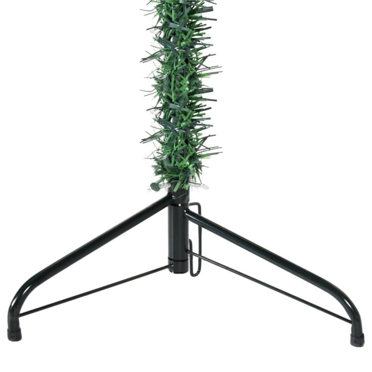 VIDAXL Demi sapin de Noël artificiel mince avec support Vert 150 cm