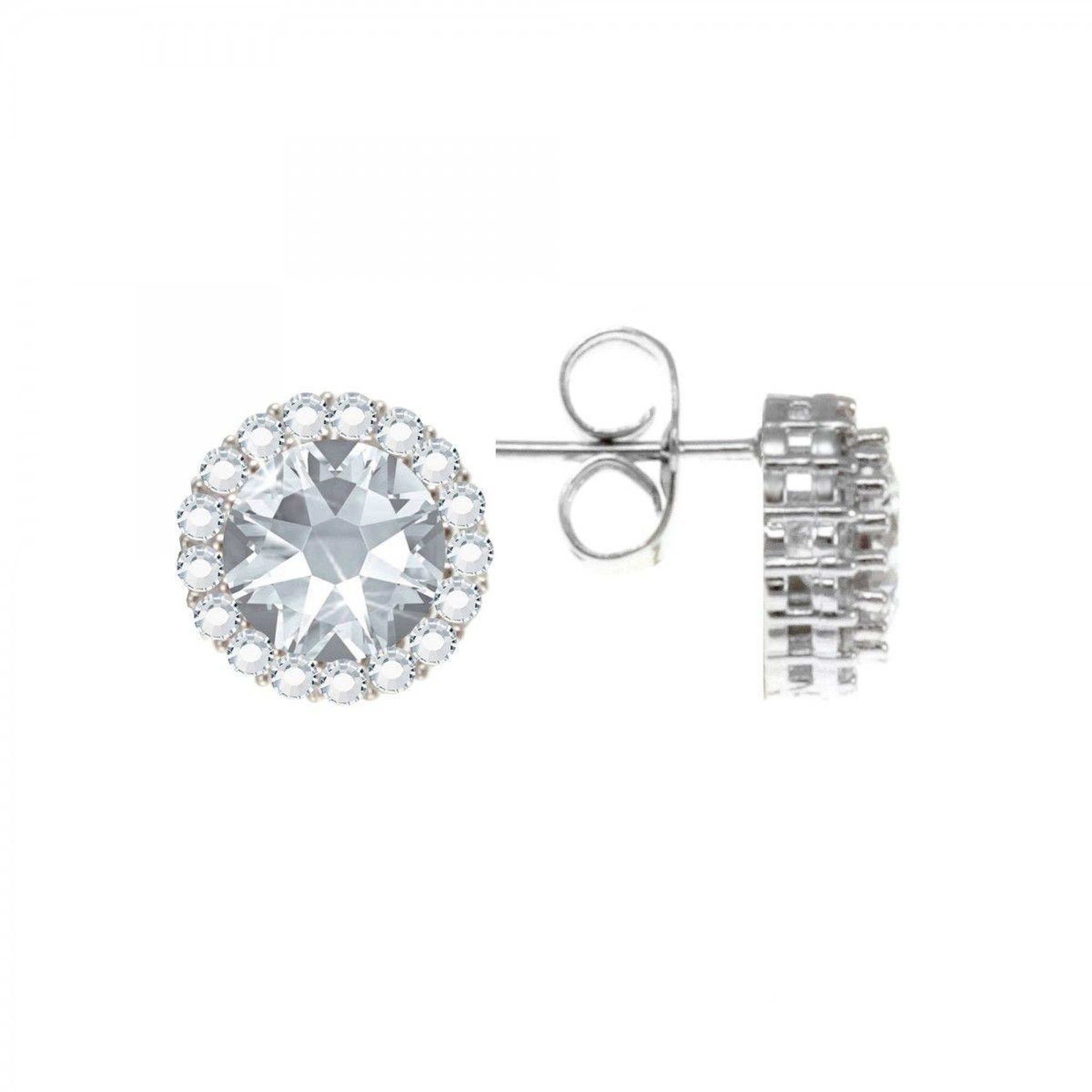 SC CRYSTAL Boucles d'oreilles point de lumière SC Crystal orné de cristaux scintillants