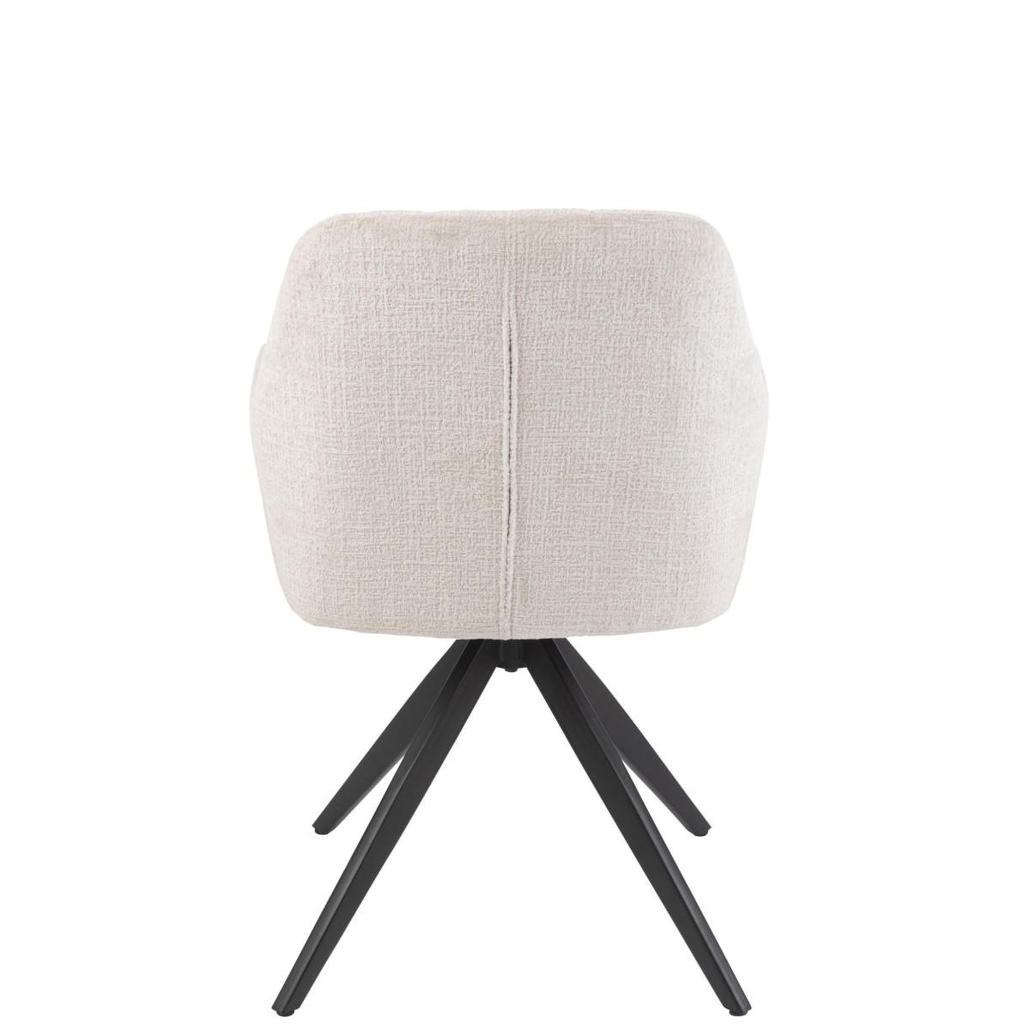 Voir la diapositive 4 : J-LINE Chaise design pivotante  louna  84cm écru