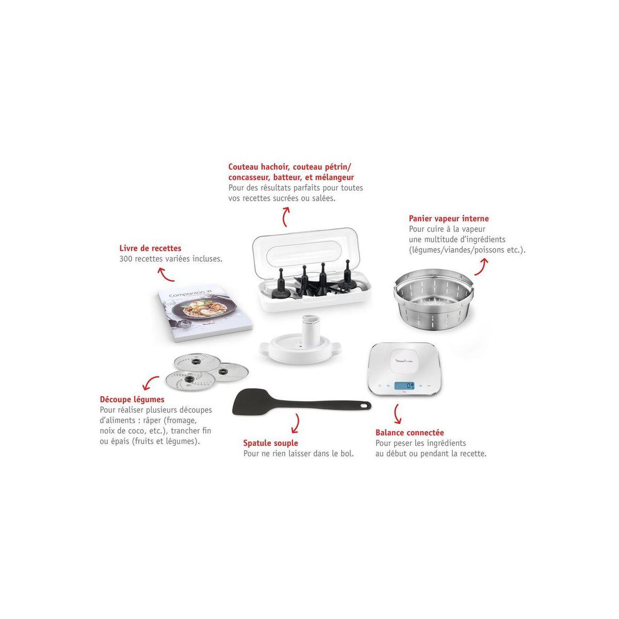 Voir la diapositive 3 : MOULINEX Robot cuiseur i companion touch xl hf938e00