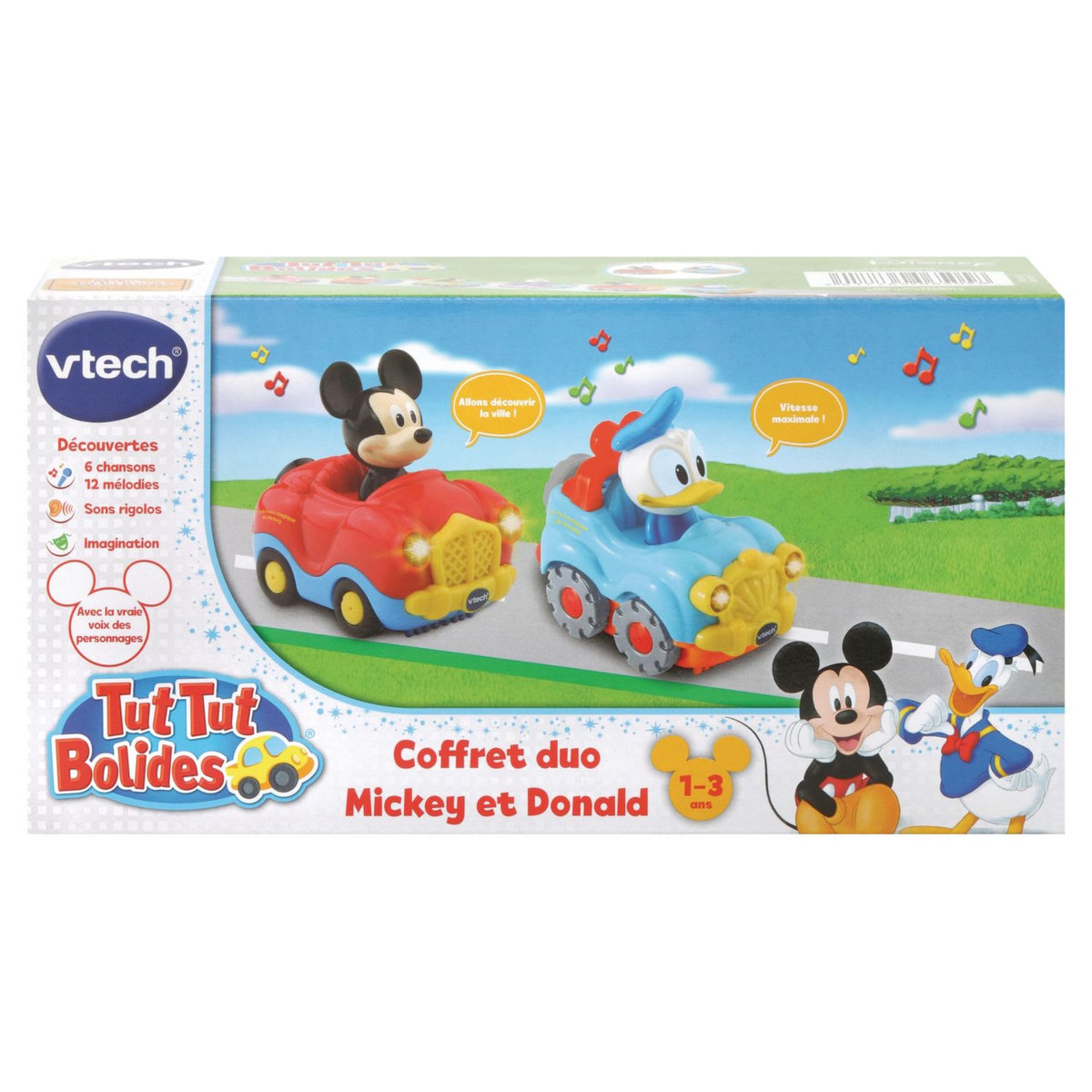 VTECH Coffret Duo Tut Tut Bolides - Cabriolet de Mickey + 4x4 de Donald - Disney