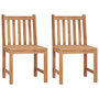 Voir la diapositive 3 : VIDAXL Chaises de jardin lot de 2 avec coussins Bois de teck massif