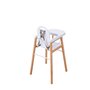Voir la diapositive 3 : COMBELLE Chaise Haute Fixe Lili Hybride en Bois Blanc - Mobilier de Puériculture Artisanale