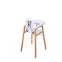 Voir la diapositive 3 : COMBELLE Chaise Haute Fixe Lili Hybride en Bois Blanc - Mobilier de Puériculture Artisanale