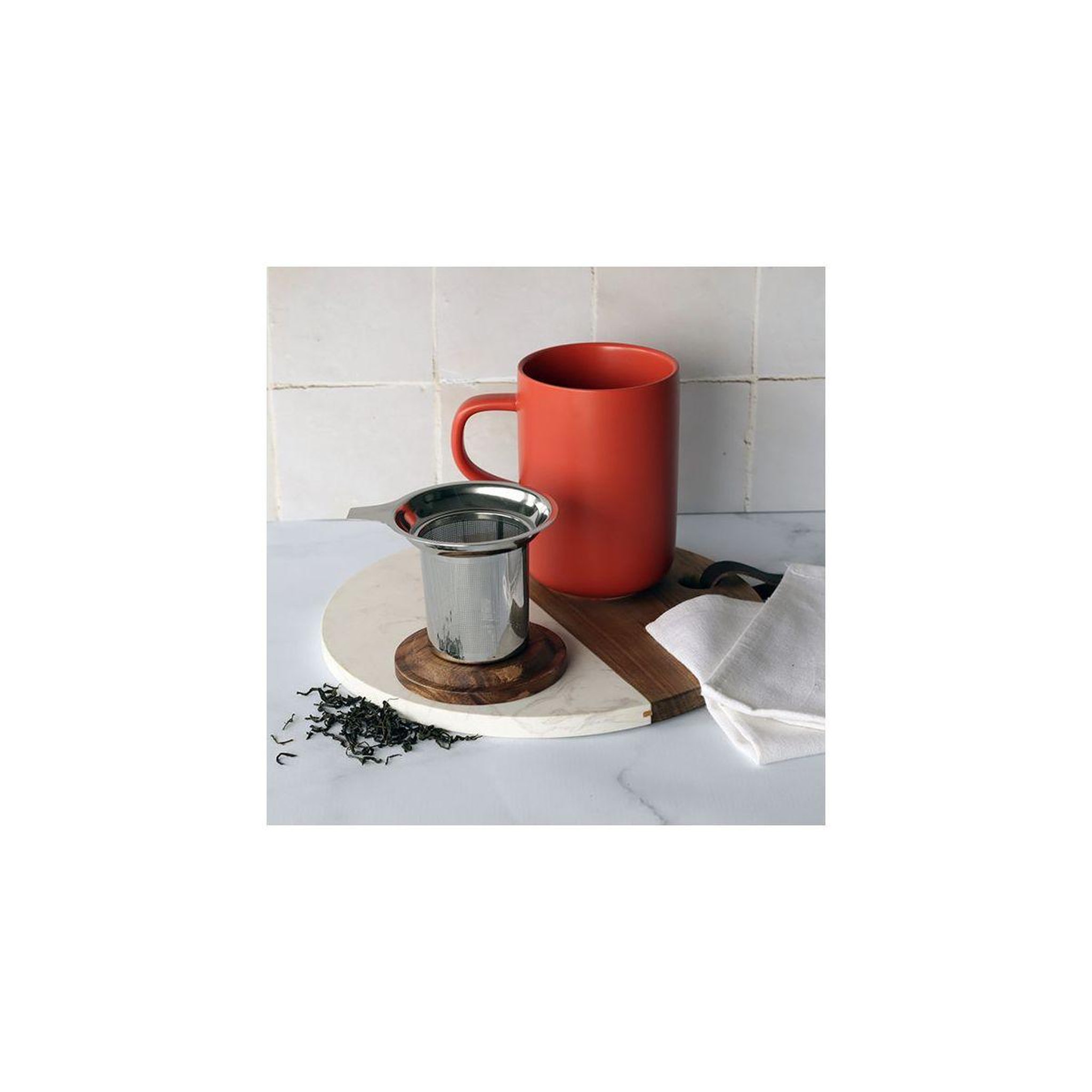 Voir la diapositive 3 : OGO LIVING Théière Tisanière Juliet paprika de grès 475 ml