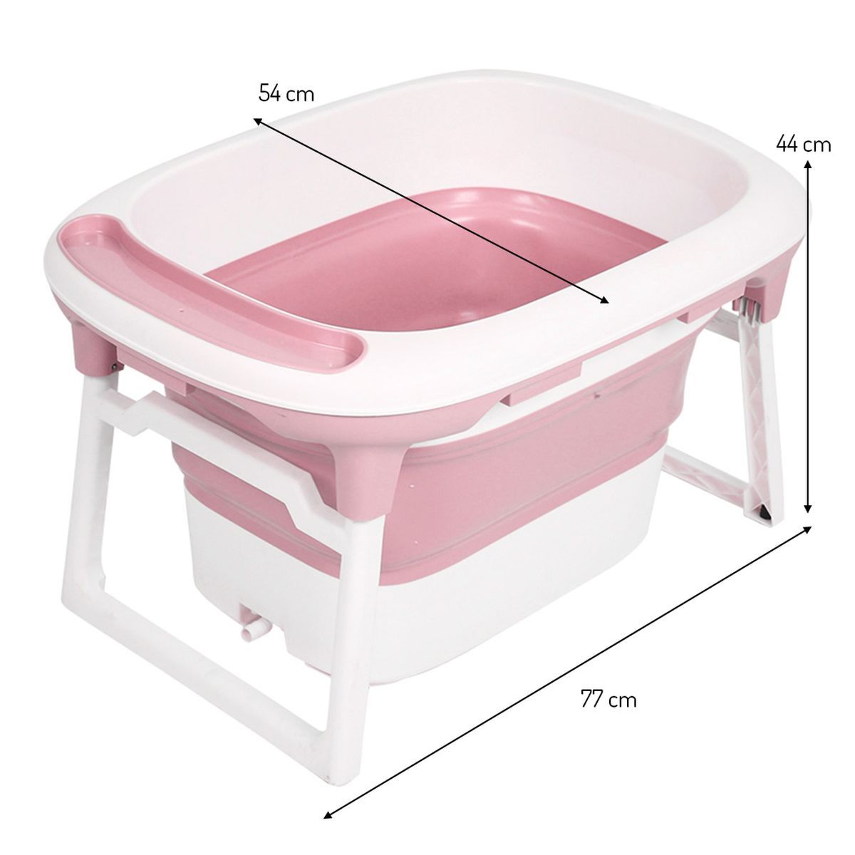 BANINNI Baignoire Bébé Évolutive Et Pliable + Coussin Bagno