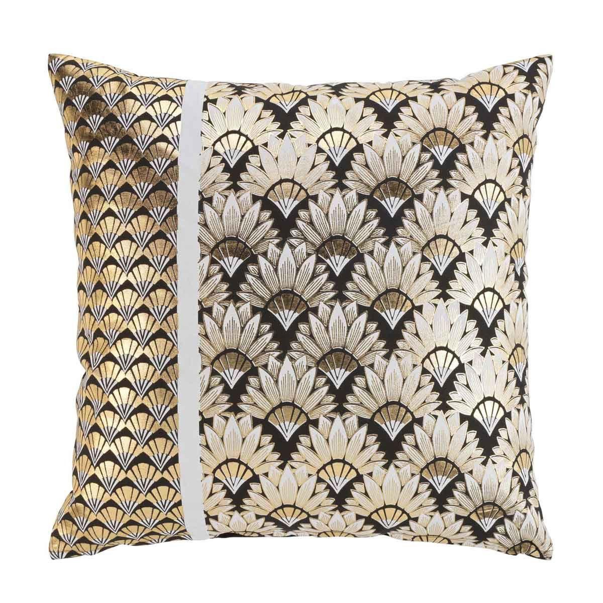 Voir la diapositive 1 : Douceur d'Intérieur Housse de coussin déco  carat  60x60cm or