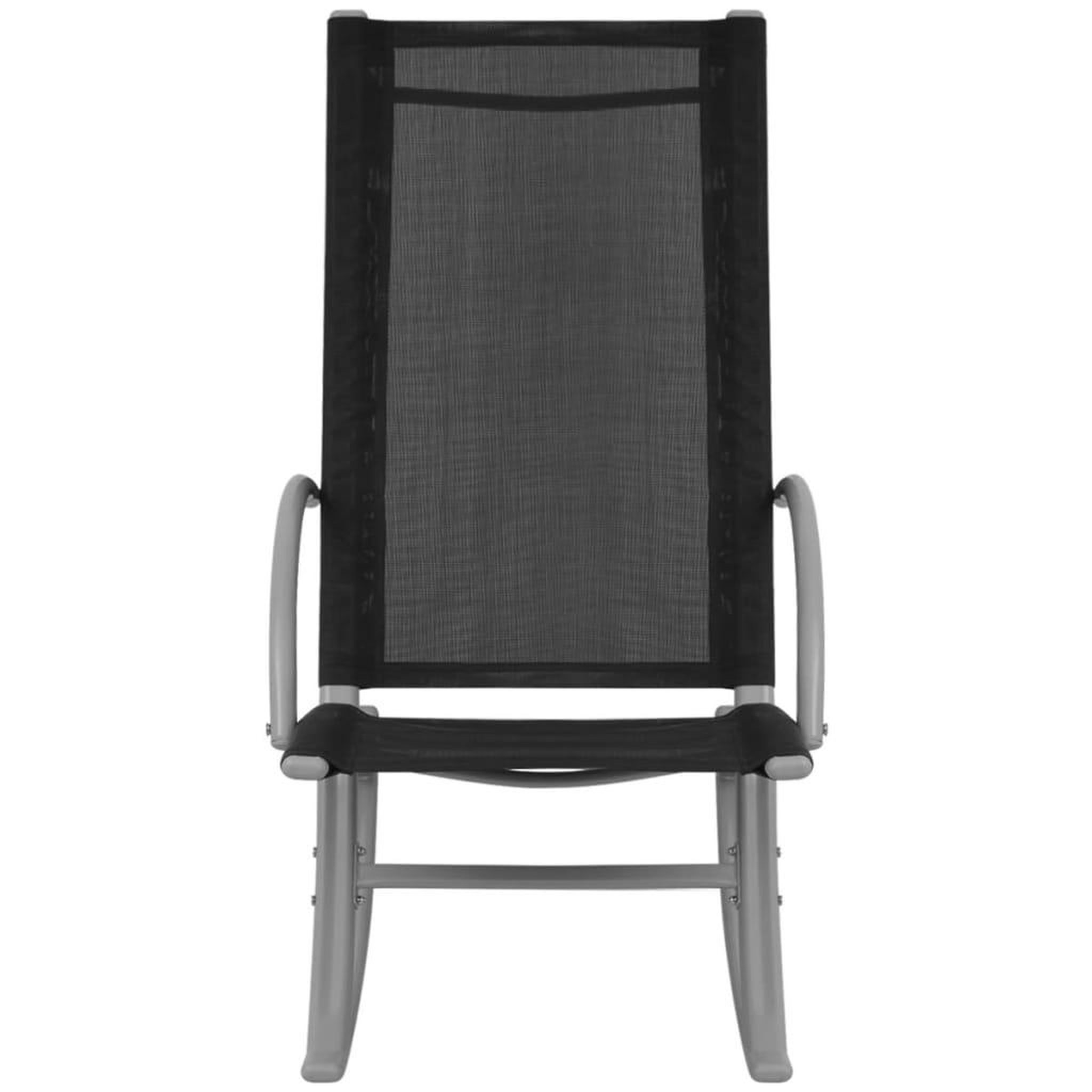 Voir la diapositive 5 : VIDAXL Chaises a bascule de jardin lot de 2 acier et textilene noir