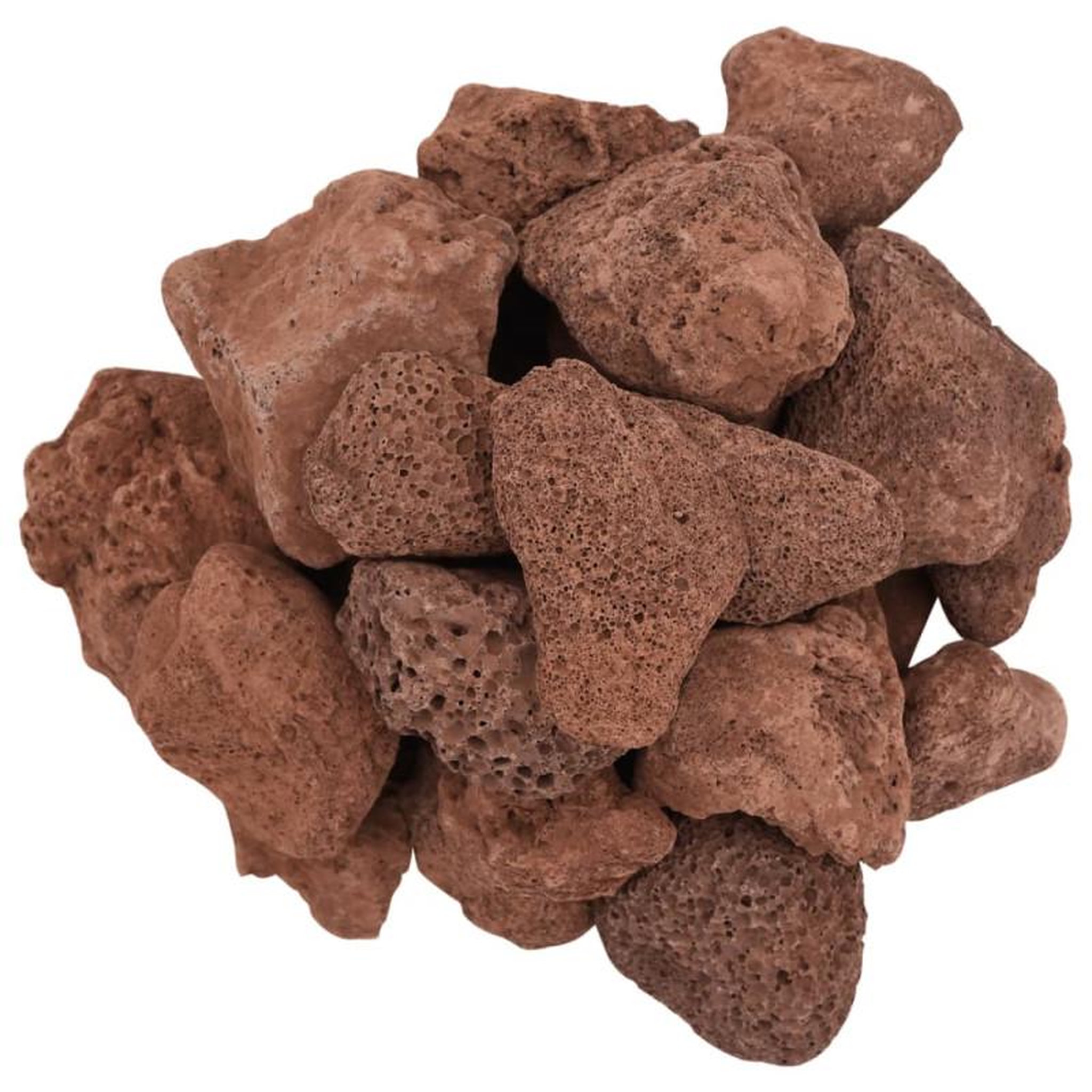 Voir la diapositive 4 : VIDAXL Roches volcaniques 25 kg rouge 5 8 cm