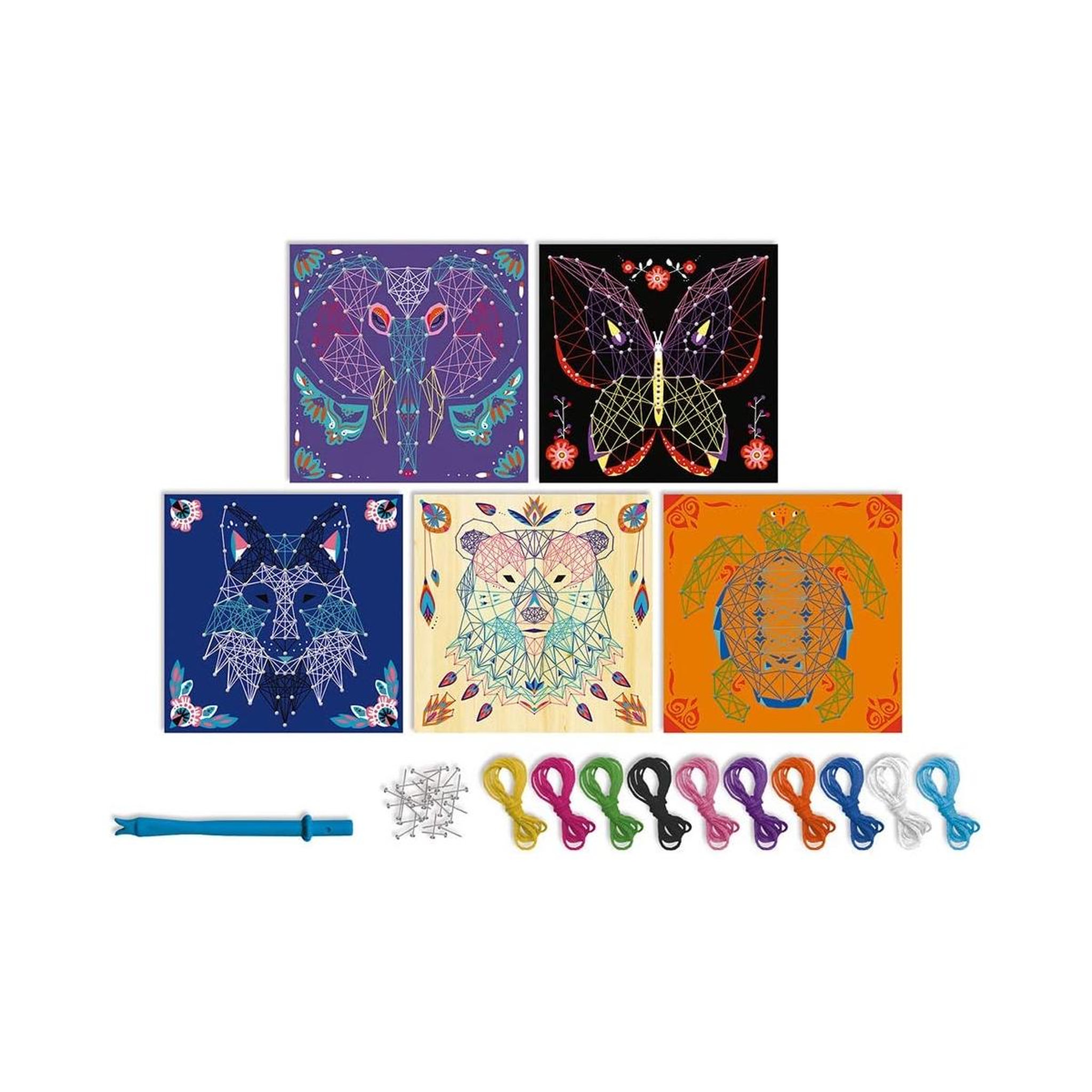 Voir la diapositive 2 : Juratoys-Janod Fils tendus animaux coffret