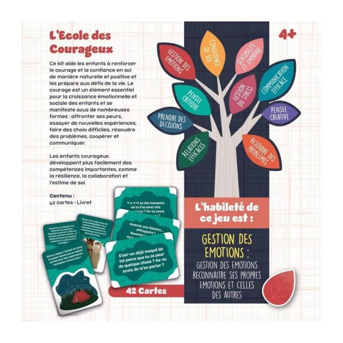 LISCIANI GIOCHI Jeu de cartes pour les enfants courageux - Jeu Éducatif - LIFE SKILLS - Cartes illustrées