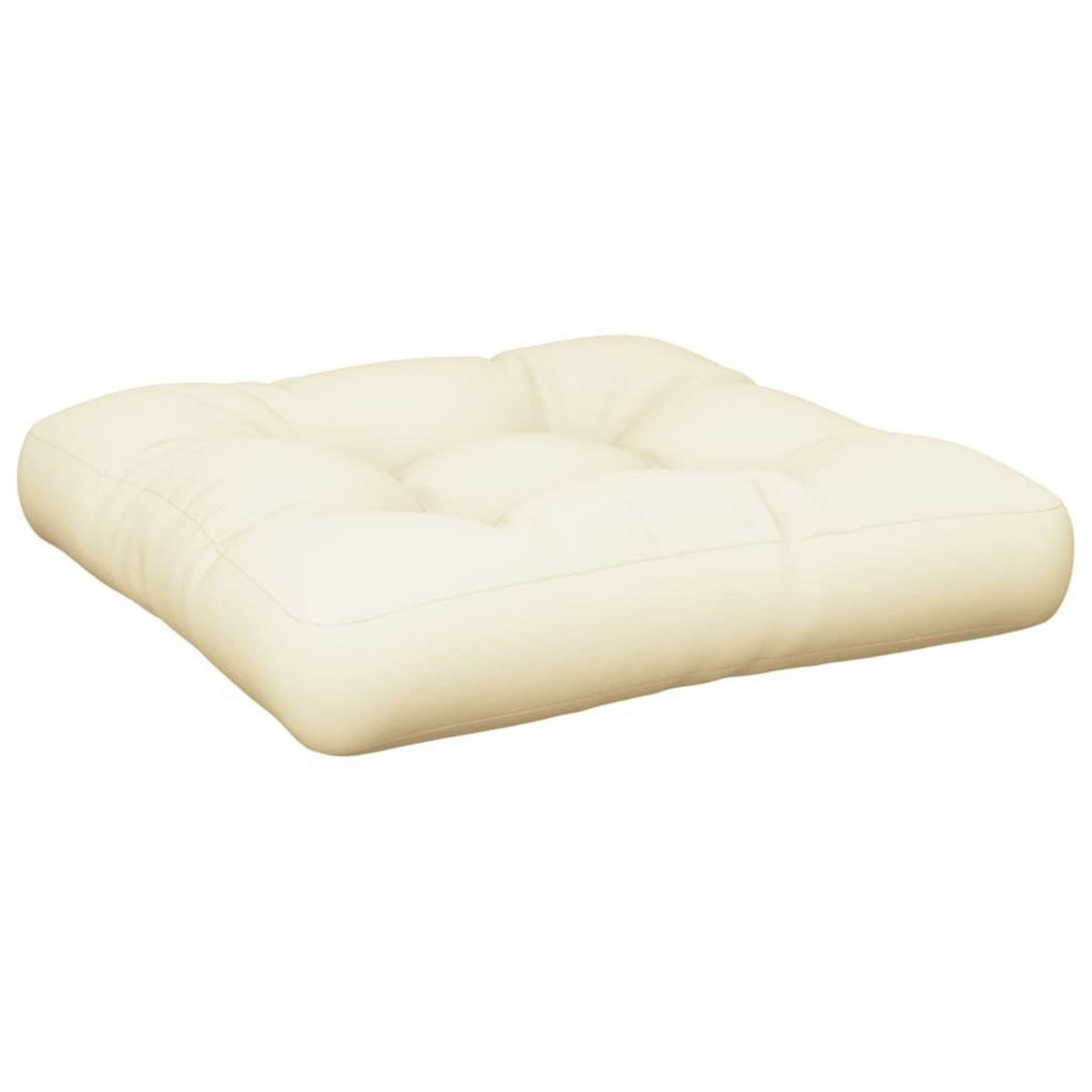 VIDAXL Coussins de palette lot de 2 creme tissu