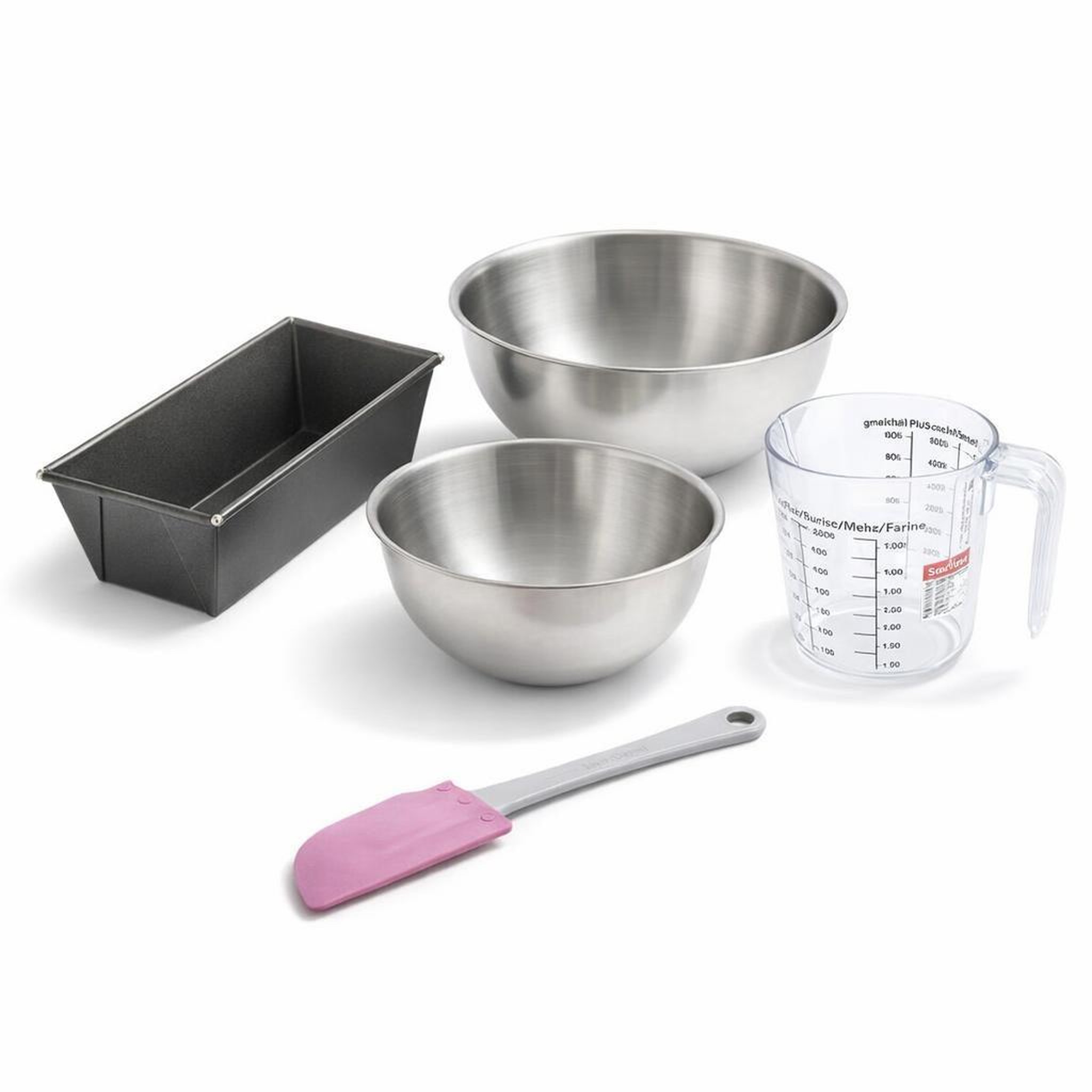 ZENKER Set de 5 ustensiles de pâtisserie moule à gâteaux bol spatule pâtisserie et verre doseur spécial mini spécial mini zenker  spécial mini