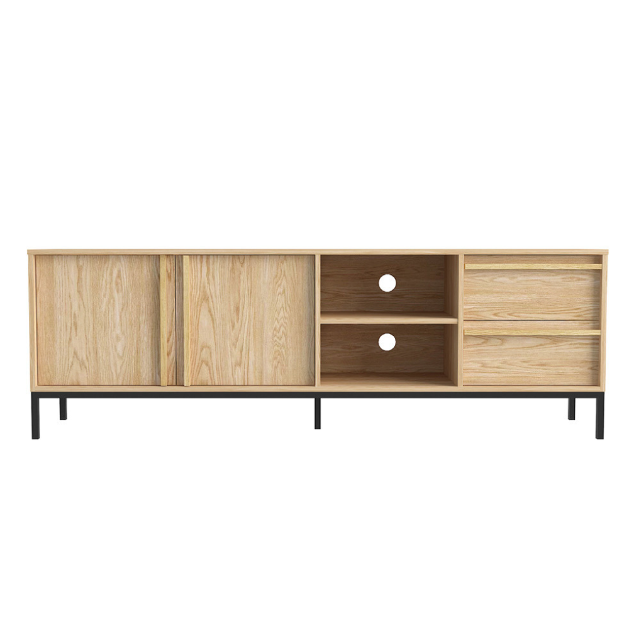 Voir la diapositive 1 : CONCEPT USINE Buffet en bois avec rangements 180cm BUDAPEST