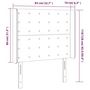 Voir la diapositive 6 : VIDAXL Tete de lit a LED Bleu 83x16x118/128 cm Tissu