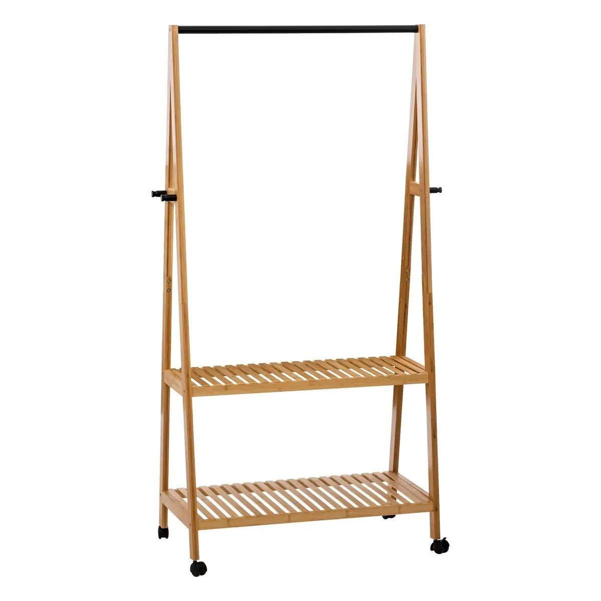 Voir la diapositive 1 : FIVE Portant à vêtements simple  bambou  163cm marron