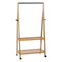 Voir la diapositive 1 : FIVE Portant à Vêtements Simple  Bambou  163cm Marron