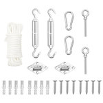 VIDAXL Jeu d'accessoires de voile d'ombrage 9 pcs Acier inoxydable