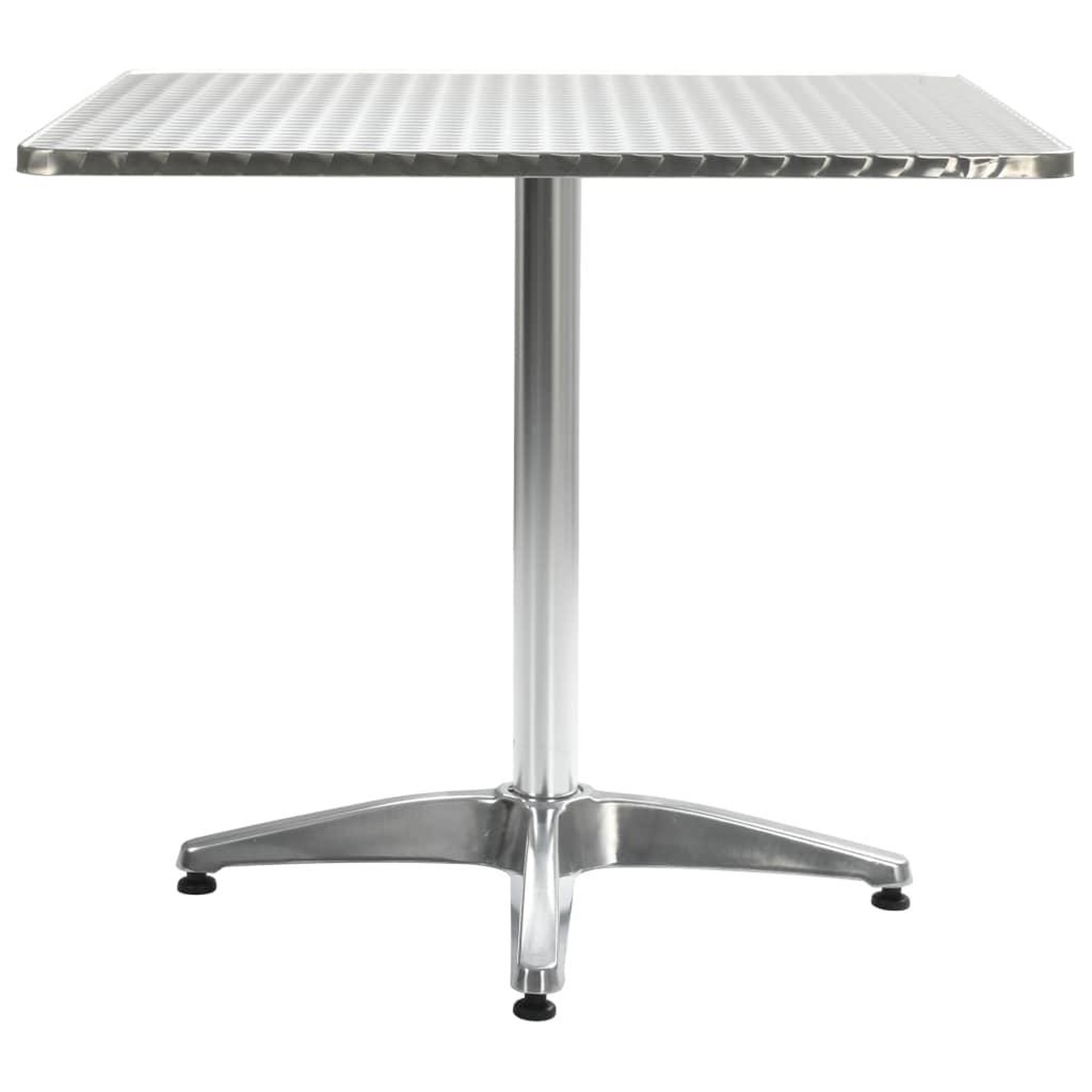 Voir la diapositive 2 : VIDAXL Table de jardin Argente 80x80x70 cm Aluminium