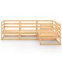 Voir la diapositive 3 : VIDAXL Salon de jardin 4 pcs Bois de pin massif
