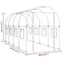 Voir la diapositive 6 : VIDAXL Serre Transparent 160x400x190 cm PVC et acier enduit de poudre
