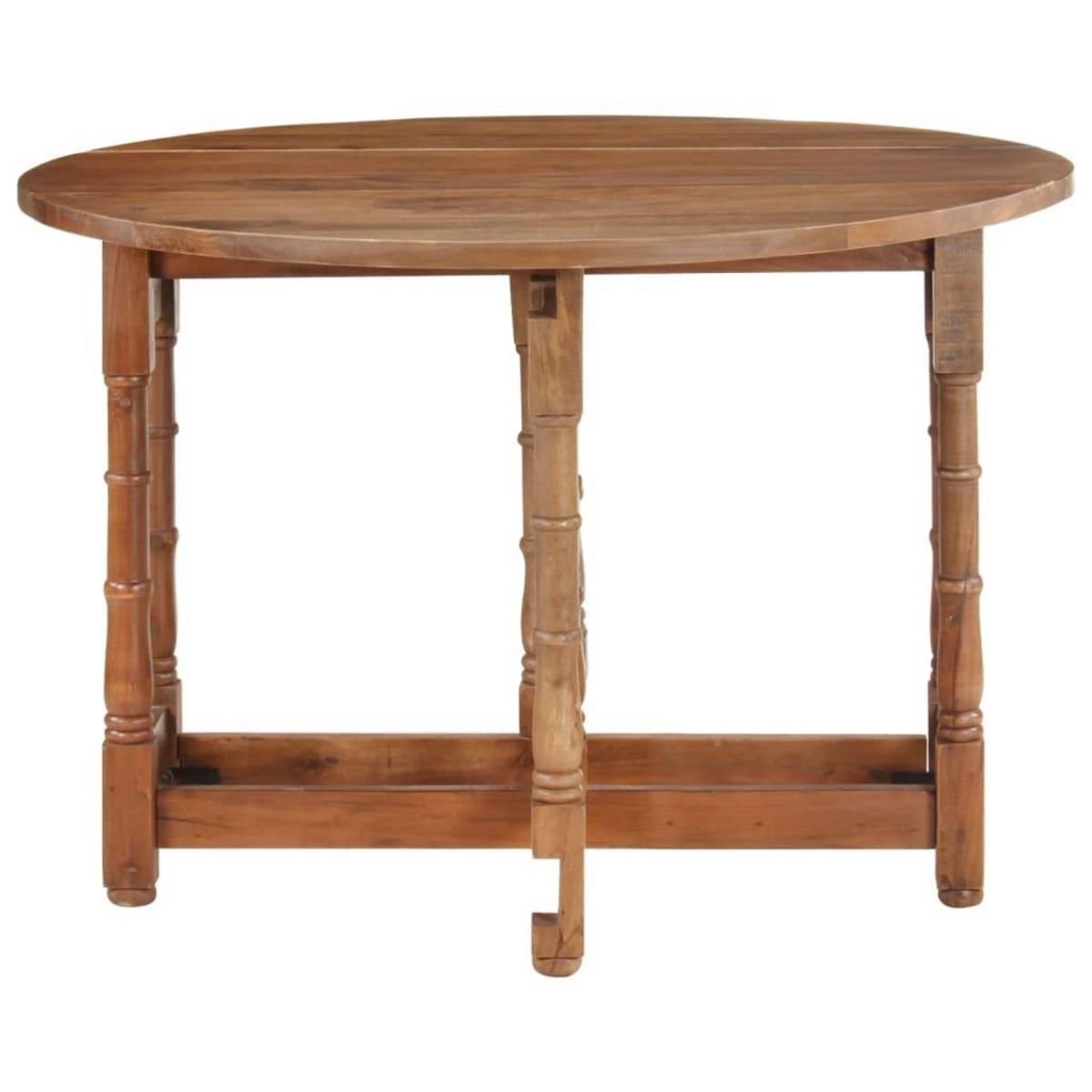VIDAXL Table a manger Rond 110x76 cm Bois de manguier massif