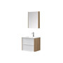 Voir la diapositive 4 : WILSA Ensemble de salle de bain blanc et bois 60 cm