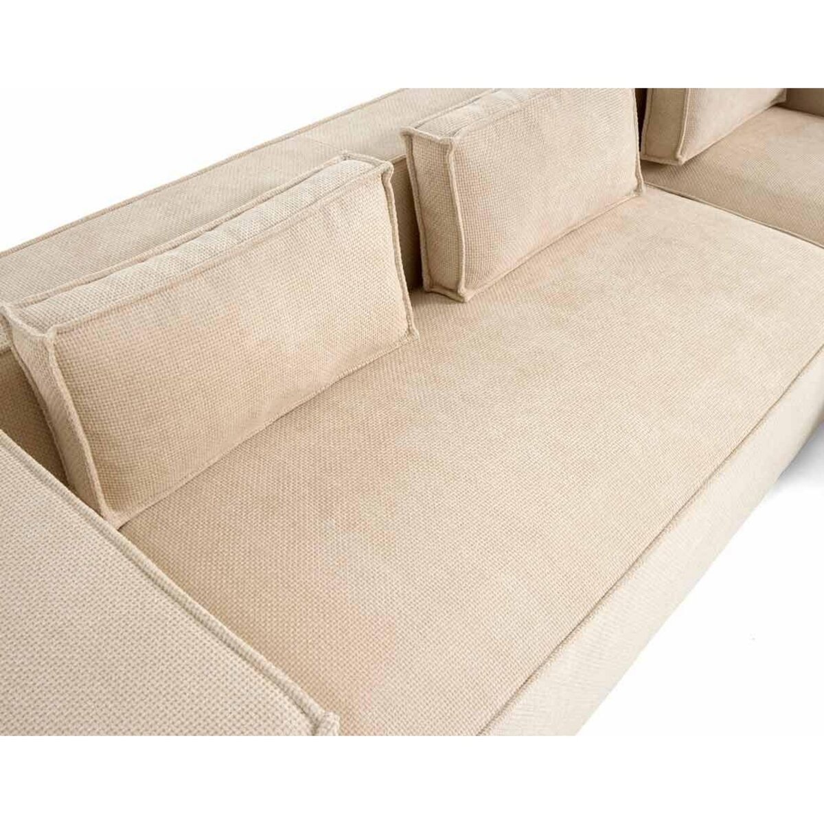 LISA DESIGN Stella - canapé d'angle droit - 4 places - en tissu texturé