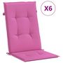 Voir la diapositive 2 : VIDAXL Coussins de chaise a dossier haut lot de 6 rose tissu